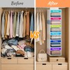 Weekly Clothes Organizer for Closet, 6-Shelf Hanging Closet Organizer with