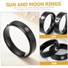 FOMIYES 3 Pairs Moon and Sun Promise Rings for Him
