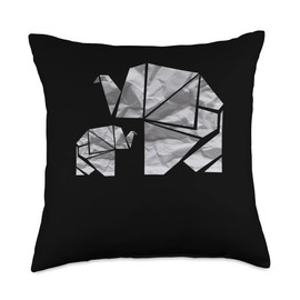 Origami Elephants Animal Trainer Throw Pillow
