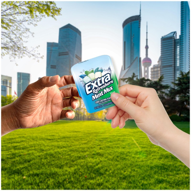 EXTRA Refreshers Mint Mix Gum, 3.21-Ounce 40-Piece Bottle (Pack of