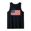 Patriotic Quilter's Delight Patchwork American Flag Unique Tank Top