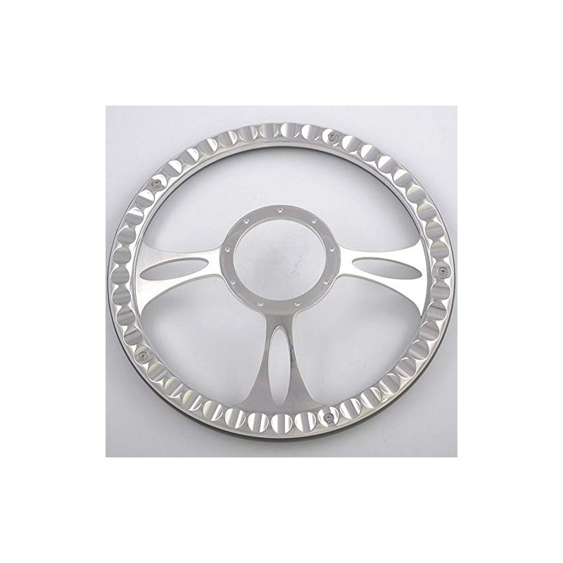 Flashpower 14'' Satin Billet Half Wrap 9 Bolts Steering Wheel