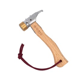 ELLISSE, Forged and Hardened Peg Hammer, Ellise Stake Ultimate Hammer, Short ◆ (Brass Head x Chrome) Made in Japan