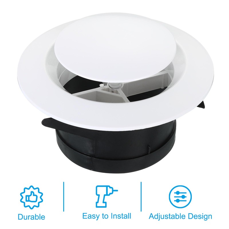 PATIKIL 4 Inch Round Air Vent 2 Pack Adjustable Ceiling