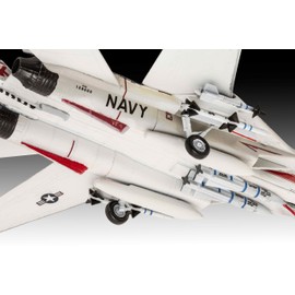 Revell Grumman F-14A Tomcat Swing Wing Fighter Model Kit - Detailed Model with Moving Wings, Cockpit & Weapons - Includes Paints, Glue & Brush - For Aviation Enthusiasts