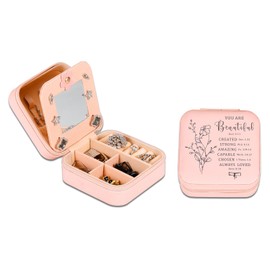 Graduation Gifts for Her Women Religious Christian Gift for Daughter Teens Girls Travel Jewelry Case Box Gifts College High Middle School Graduate Sweet 16 Birthday Christmas Stocking Stuffers Gifts