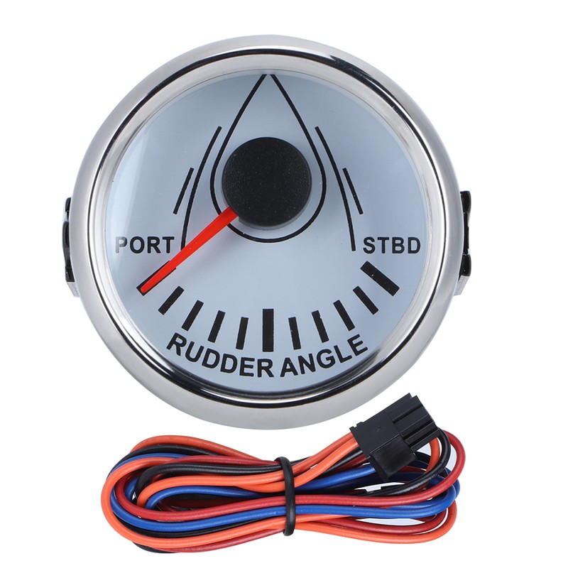 52mm Universal Boat Rudder Angle Indicator 0-190ohm Signal with Rudder