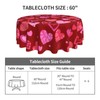 Sweetshow Valentines Day Round Tablecloth 60 Inch Rustic Romantic Pink