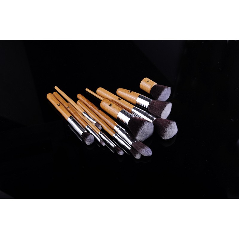 IB Luxury Bamboo Wooden Make Up Brush Set for Eyes