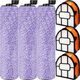 WDB1F2 Replacement Brushroll & Filte Bundle for Shark WD101 WD201 WD100 WD200 AW201 WD200C WD201C WD101C AW261 wd160 HydroVac XL 3-in-1 vacuum cleaner, compare parts WDB1, WDB2, WDFF1, WDFF2, WDB1F2