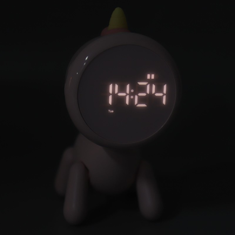 Digital Kids Alarm Clock Rechargeable Cute Animal Children Electronic Clock