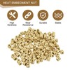 sourcing map 150Pcs M3x4x5mm Knurled Insert Nut, Brass Knurled Threaded