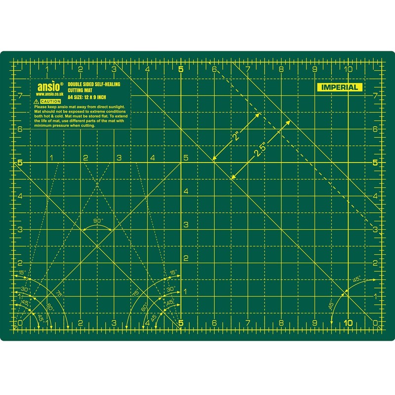ANSIO Craft Cutting Mat Self Healing A4 Double Sided 5