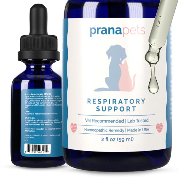 PranaPets Respiratory Support Supplement for Dogs & Cats | Naturally