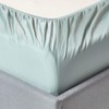 Homescapes Plain Duck Egg Blue Fitted Sheet Single Size 400
