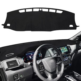 Cartist Dashboard Cover Compatible with Honda Passport 2019-2023 2024 2025 Accessories Dash Cover Mat Pad Anti-Slip Black Sude Material（Without HUD）