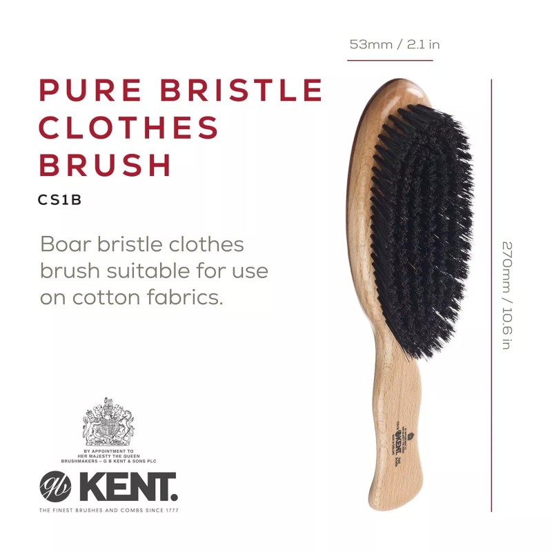 Kent CS1B Clothes Brush, Fabric Lint Remover for Cotton, Wool,