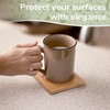 BambooMN Heavy Duty 100% Eco-Friendly Natural Bamboo Coasters - 3.75"