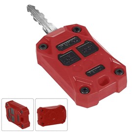 Unbranded Fit For JK Accessories Car Key Fob Case Cover for Jeep Wrangler JK 2007-2018 Red