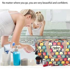 Toiletry Bag Women's Toiletry Bag Large Women's Toiletry Bag Portable Women's Cosmetic Bag Travel Makeup Bag Waterproof Portable Cosmetic Bag, Lots of bears, simple