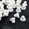 100 Pcs White Silicone Anti-Pain Earring Back Pads Silicone Cushion