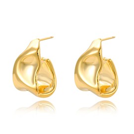 Chunky Gold Earrings for Women Gold Statement Earrings Gold Knot Dangle Earrings Geometric Drop Earrings Dainty Gold Jewelry for Women