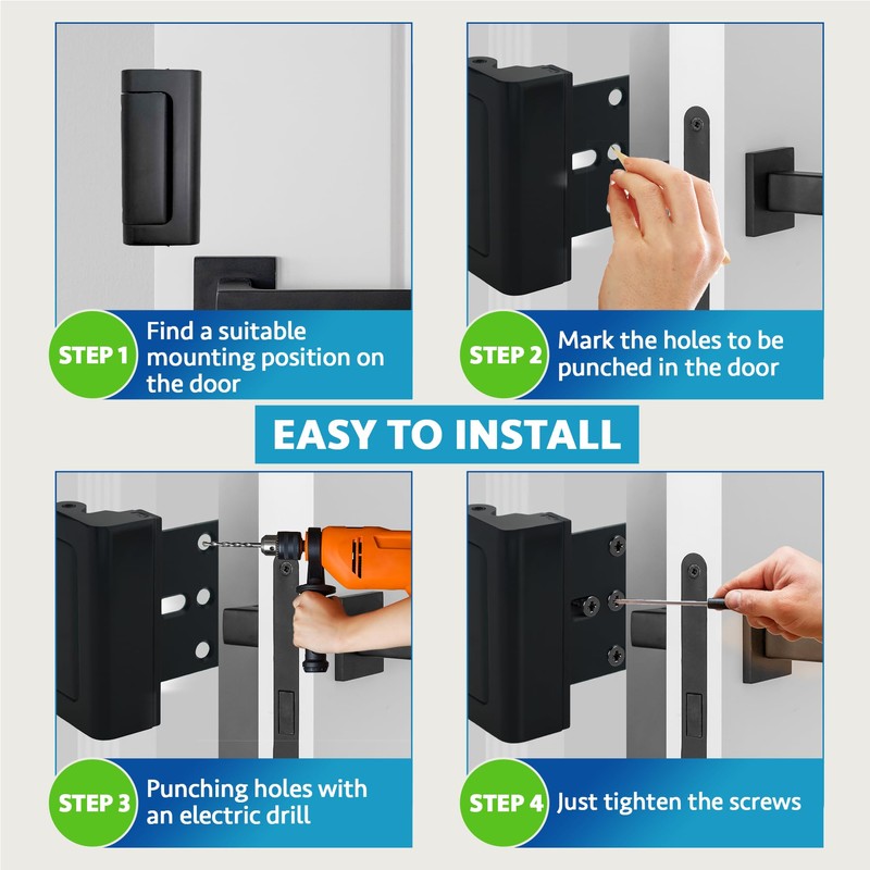 Dwell+Good Door Locks (2-Pack) - Easy To Install Aluminum Home