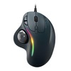 RGB Wired Trackball Mouse, Ergonomic Comfort Design Reduces Muscle Strain,