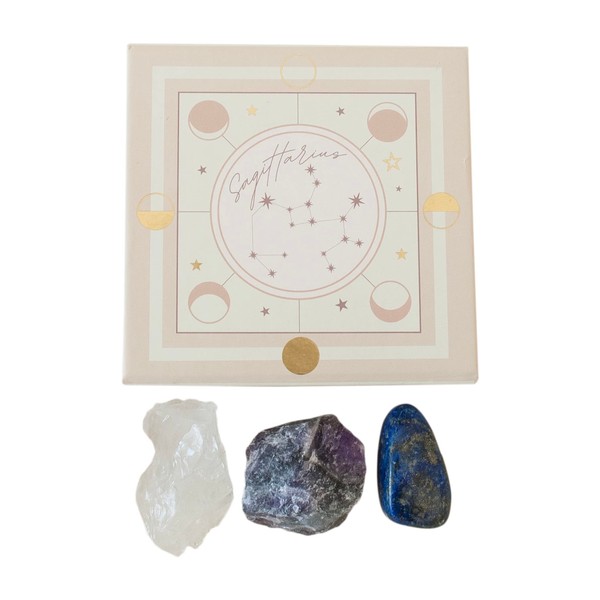 Miracle Moon Mini Zodiac Gifts for Zodiac Sign - Sagittarius Gift Set with Sagittarius Crystals - Perfect Zodiac Crystals for Astrological Gifts and Birthstone Gifts
