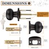 Probrico Keyed Entry Door Knob with Lock and Same Key,