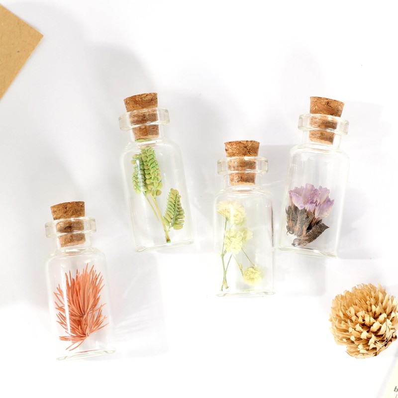 Magic Season Tiny Decorative Glass Bottles (24 Pcs / 0.6x1.5