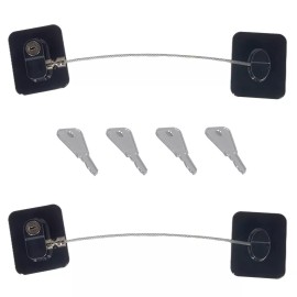 Erkovia 2 Pack Fridge Lock Freezer Lock with 4 Key for Child Safety Refrigerator Locks