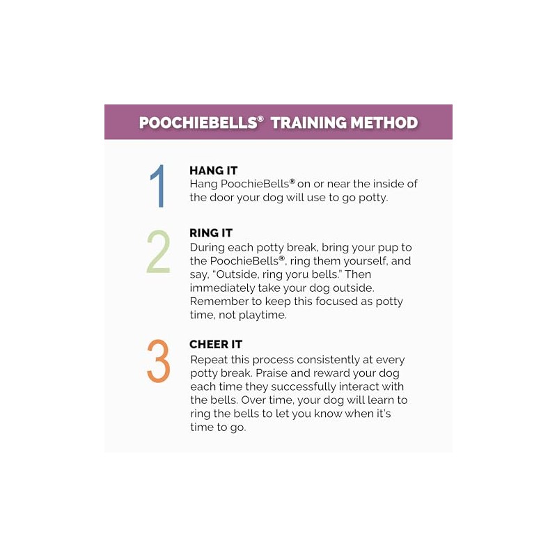 PoochieBells Dog Doorbell, Dog Potty Training Bells, Dog Safe USA-Made