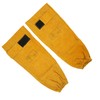 Pair Welding Sleeve Cowhide Wearproof Heat Resistant Golden Yellow for