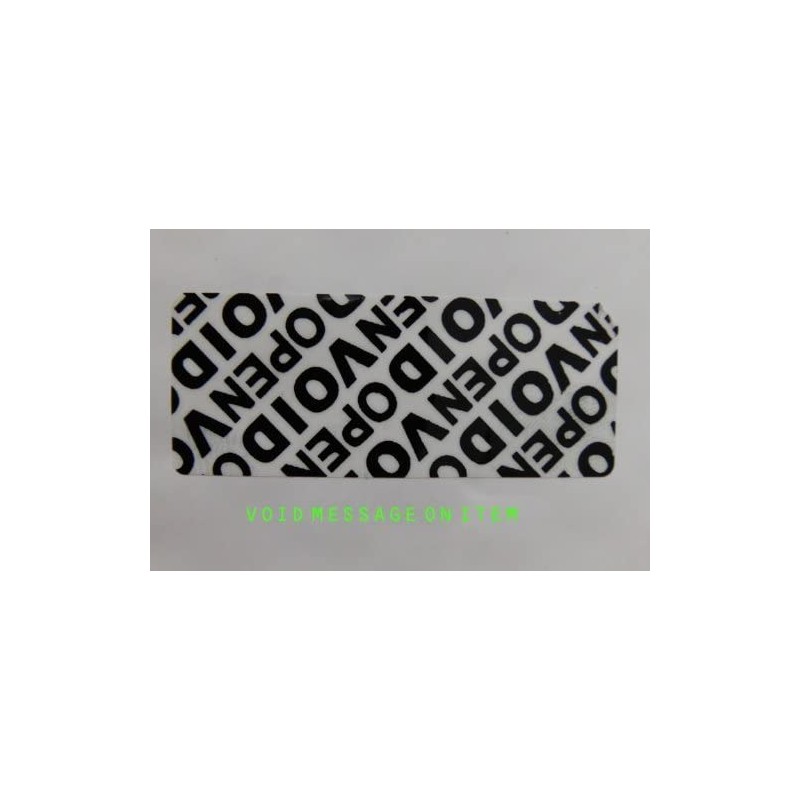 Product Protection Black with White Printing Tamper Evident Security Labels