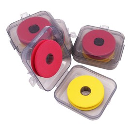ANCLLO 8 Pieces Fishing Foam Spools for Fishing Line Fishing Foam Rollers Packed in Plastic Box Mainly for Storing Fishing Lines and Accessories