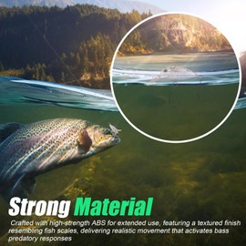 Fishing Crankbaits | Top Water Fishing Lures with Hooks - Floating Minnow Crankbait, Artificial Swimbait for Saltwater and Freshwater