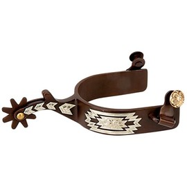Weaver Leather Men's Spur with Engraved German Silver Trim