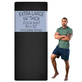 Tatago - Alfombrilla de yoga extra gruesa ancha y XL, nuestra alfombrilla de yoga extragrande de 10 mm, gruesa, extra ancha y larga para una amortigua