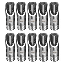 Beduan 304 Stainless Steel 1/2 Male Pig Nipple Waterer for Barrel Kit Feeder Automatic Water Drinker Durable Antirust (Pack of 10)
