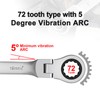 WISEUP Combination Wrenches, 17mm Flexible Ratchet Spanner, CR-V Forged Spanner,