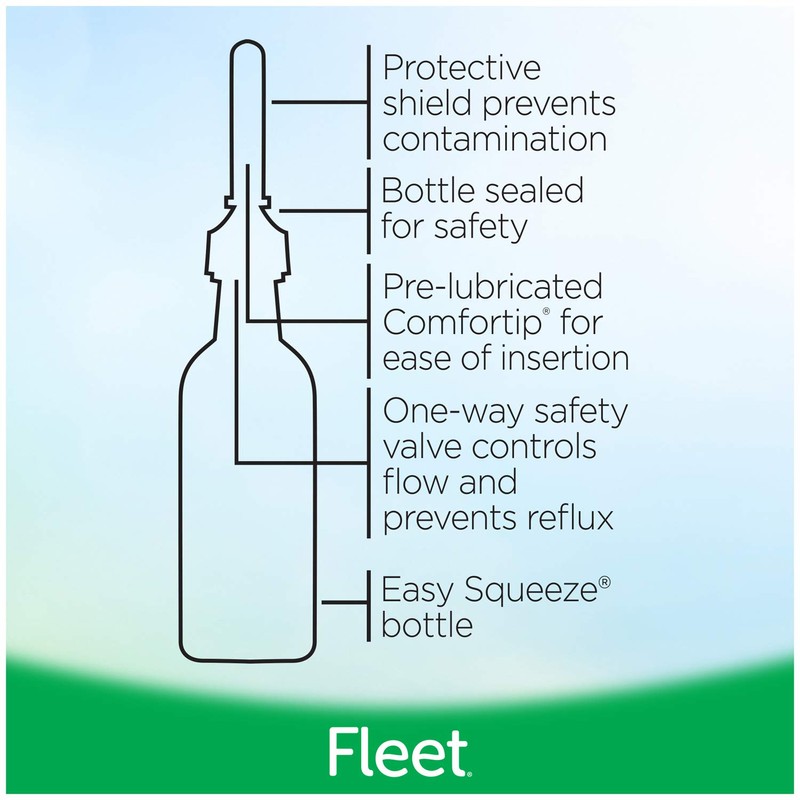 Fleet Laxative Saline Enema for Adult Constipation, 4.5 fl oz,