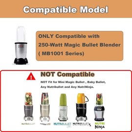 Zuikn Cross Blade/Flat Blade Compatible with Magic Bullet Blender Mixer 250W MB1001,Mini-Food Processor Blade Replacement Parts