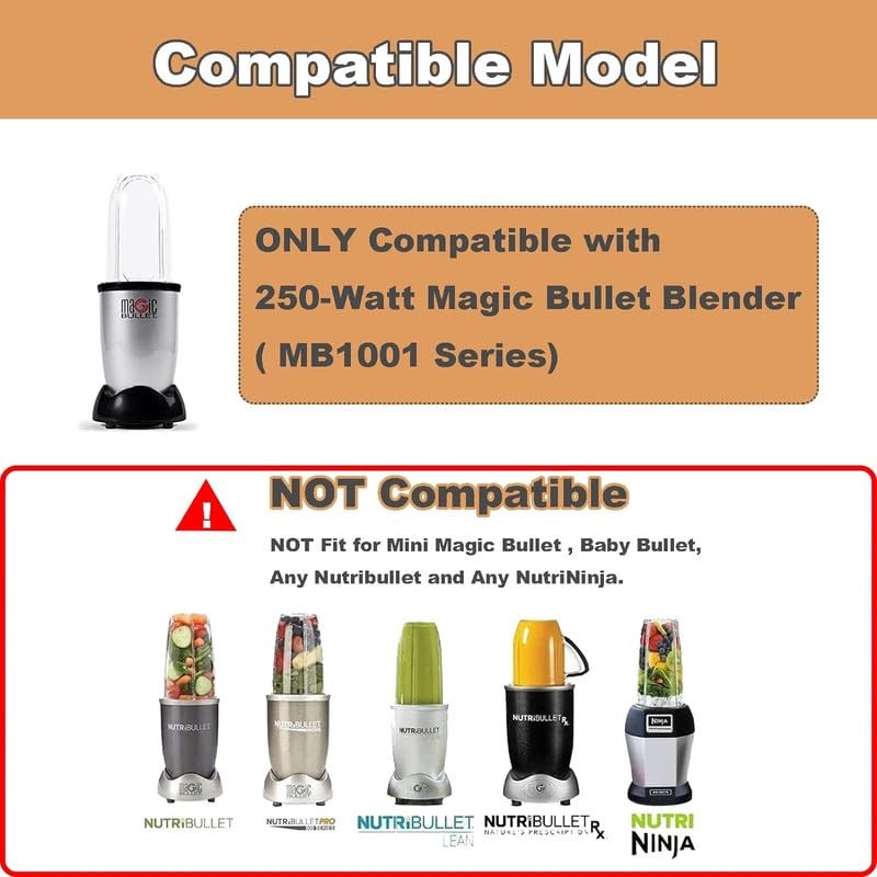 Zuikn Cross Blade/Flat Blade Compatible with Magic Bullet Blender Mixer
