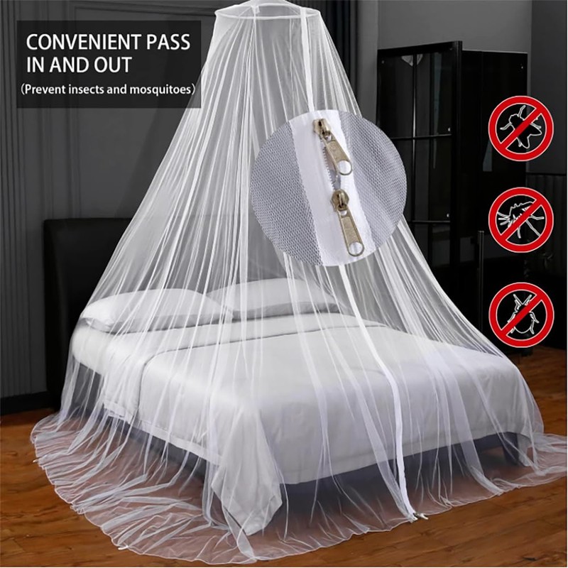 Mosquito Net Bed Canopy with Zipper Dome Tent,Universal Mosquito Neting