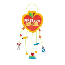 Fun Express First Day of School Mobile Craft Kit - Makes 12