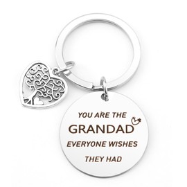 Yilousy Grandad Keyring, Gifts for Grandad, Keychain, Men, Unisex, Grey