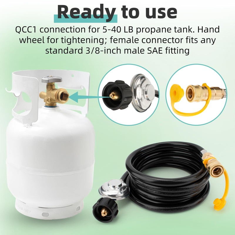 12ft Quick Connect Propane Hose F271803 Replacement for Mr Heater