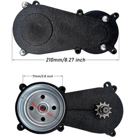 Transmission GearBox, T8F 11T Gear Box Replacement for 43cc 47cc 49cc 50cc 2-Stroke 13T 14T 17T 20T Pocket Bike Scooter ATV Go Kart Mini Bike Dirt Bike Pit Bike (Black)
