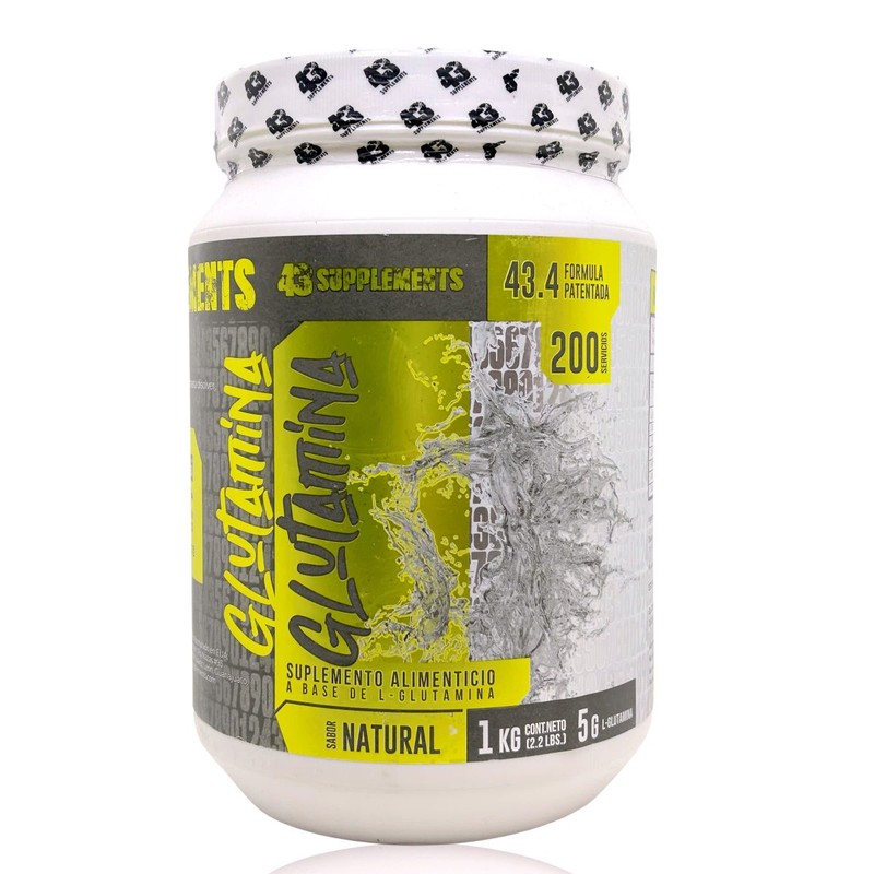 Glutamina en polvo sin sabor 1 kg 43 supplements